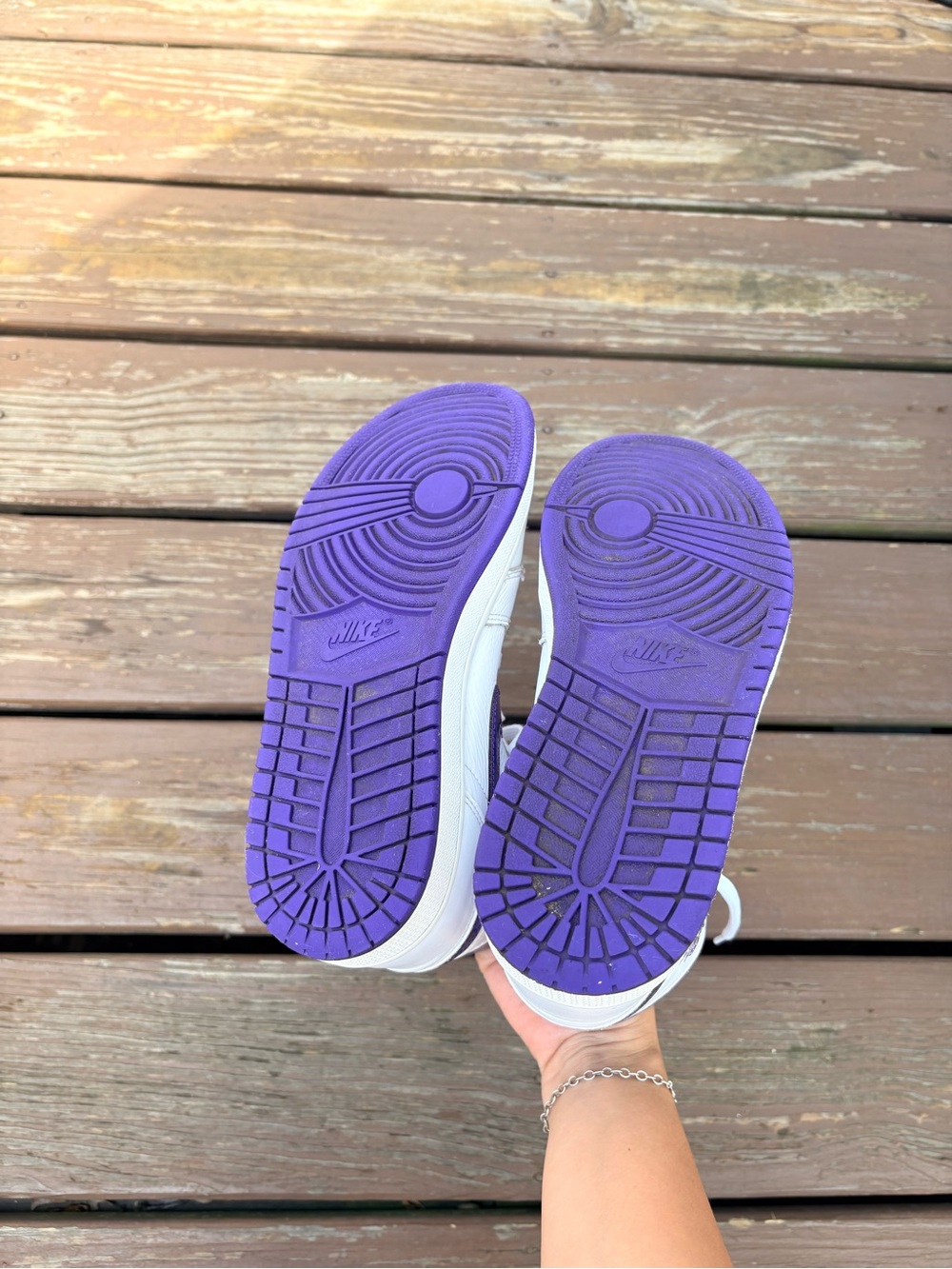 Nike Air Jordan 1 High OG “Court Purple” (Women’s) – Size 8 - Picture 6 of 7